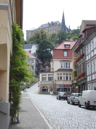 Schloss von der Stadt aus gesehen