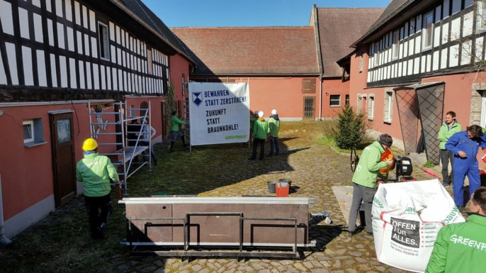Greenpeace-Aktion zur Instandsetzung