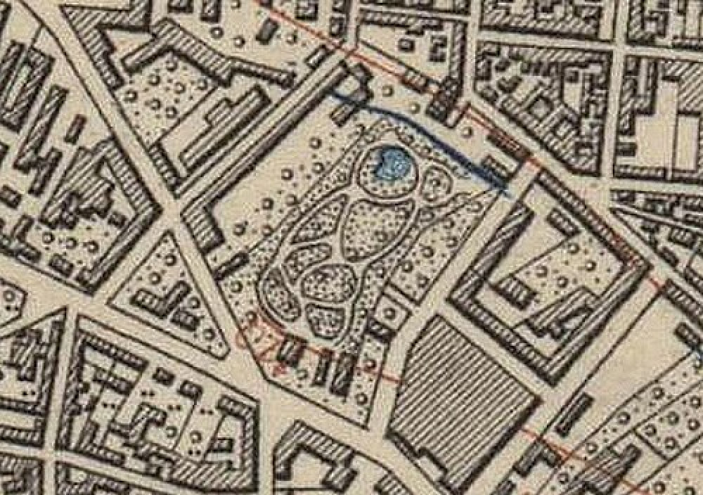 Der Schwabe’sche Garten auf einer Karte von 1897.