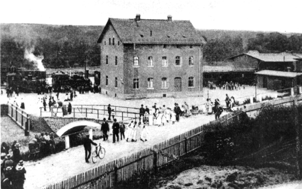 Historische Ansicht des Bahnhofs Markersdorf