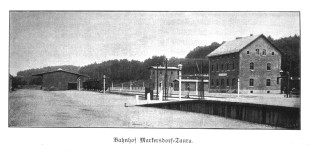 Historische Ansicht des Bahnhofs Markersdorf-Taura