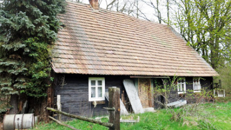 Schrotholzhaus, Vorderseite