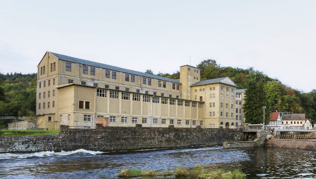 Spinnmühle / Baumwollspinnerei F. Schulze (Reicheltsche Mühle und Spinnerei) in Sachsenburg