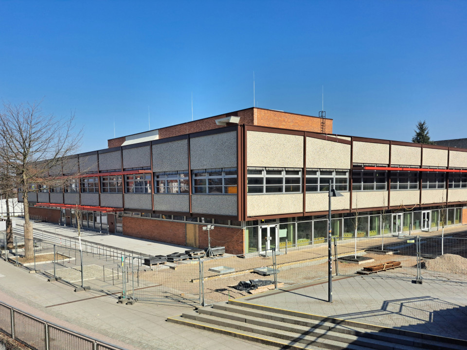 Neue Mensa Dresden während der Sanierung, Stand März 2025