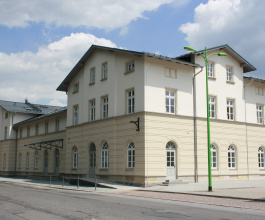 Bahnhofsgebäude Frankenberg nach der Sanierung